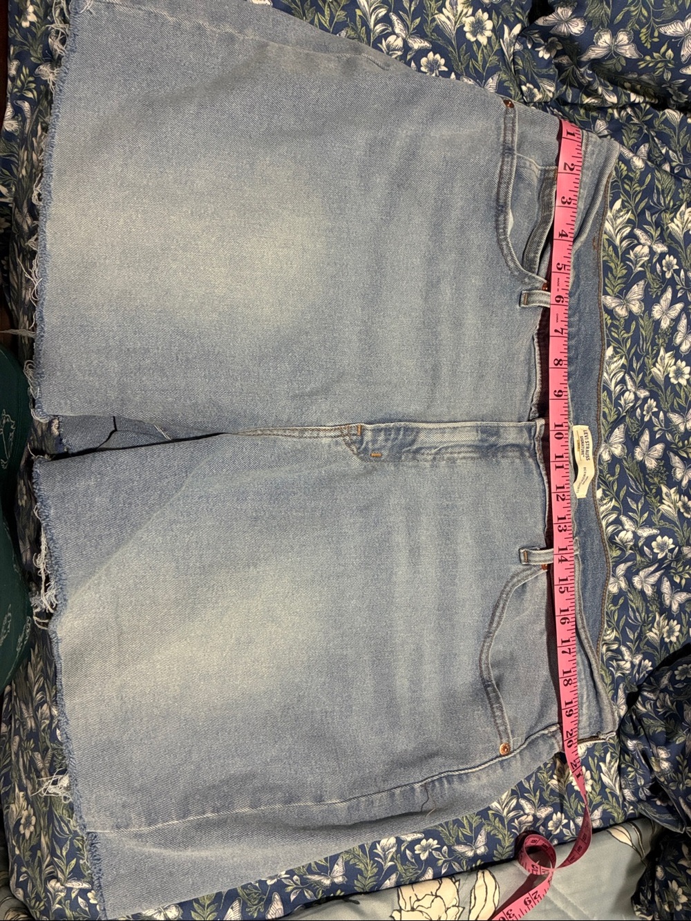 Levi's light blue denim shorts
